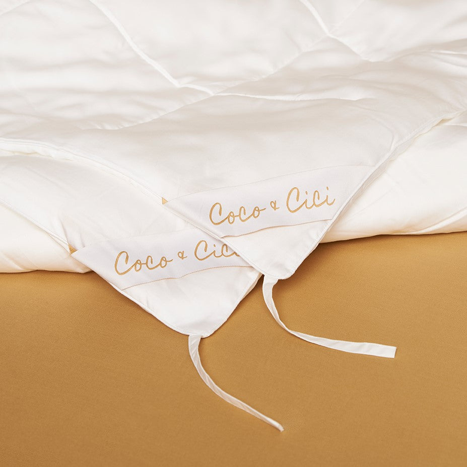 Coco & Cici - Tencel lente/herfstdekbed 140 x 220 cm - 1-persoons beddengoed - Lyocell - hypoallergeen en extra zacht - wit