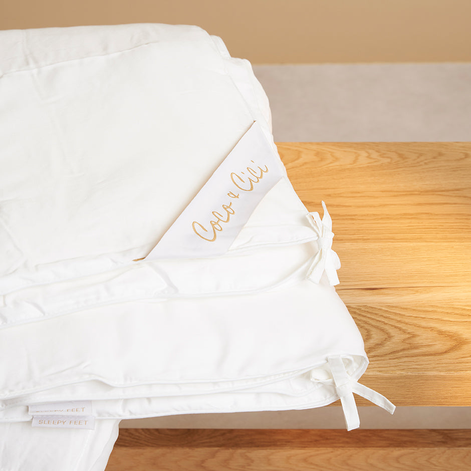 Coco & Cici - Tencel lente/herfstdekbed 140 x 220 cm - 1-persoons beddengoed - Lyocell - hypoallergeen en extra zacht - wit