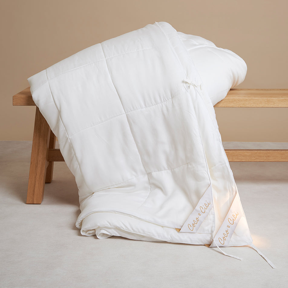 Coco & Cici - Tencel lente-/herfstdekbed 240 x 220 cm - 2-persoons - Lyocell - hypoallergeen & extra zacht - wit