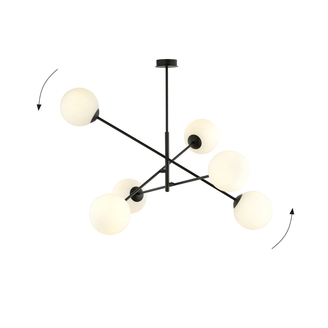 LINEAR 6 ZWART/OPAAL