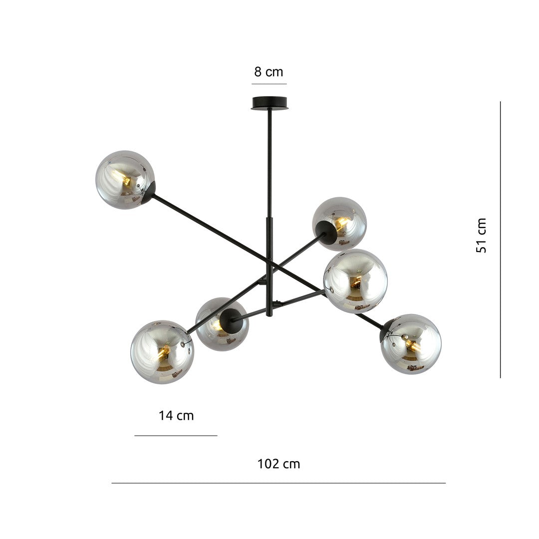 LINEAR 6 ZWART/GRAFIET