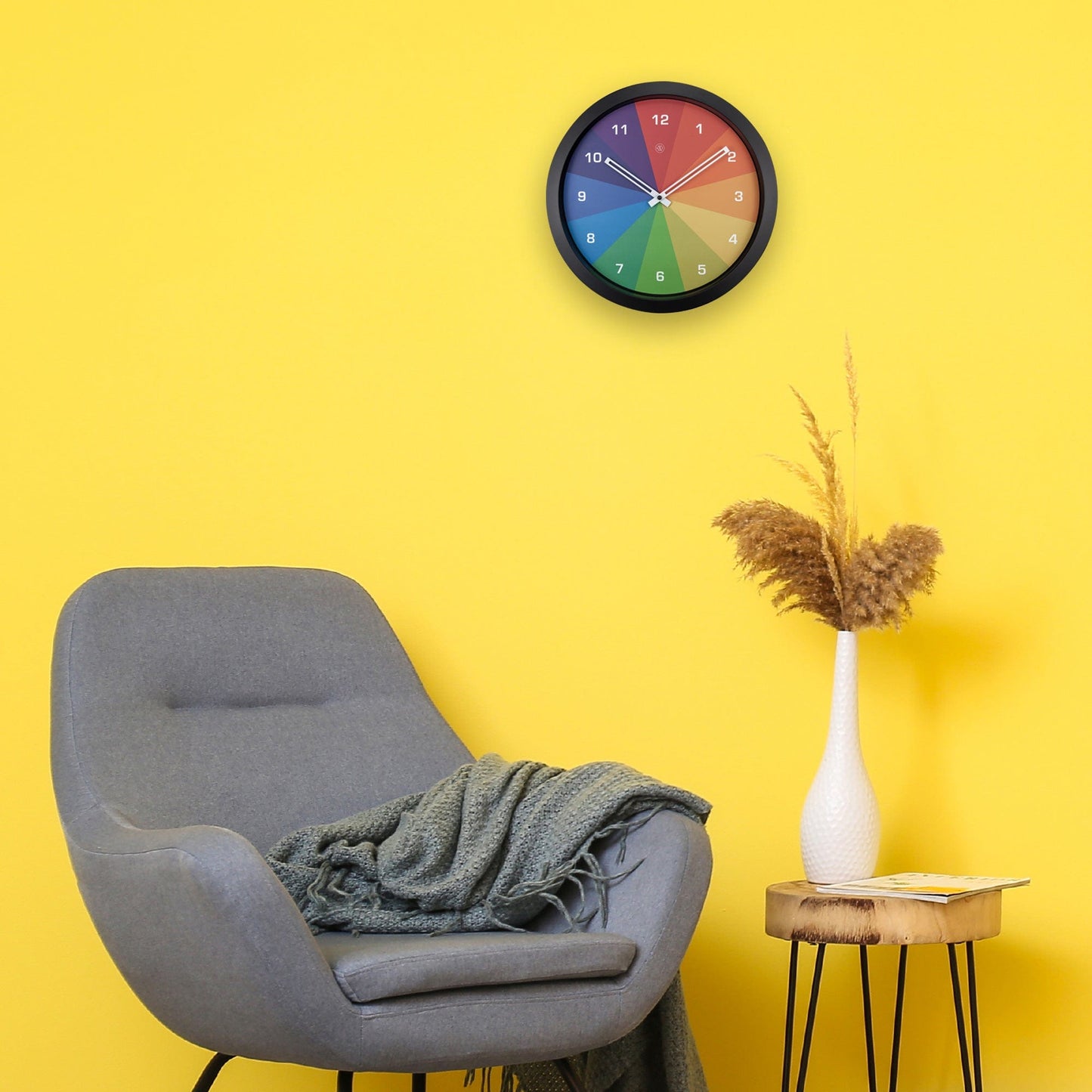 Wandklok 36cm - Geruisloos - Plastic - "Joy"