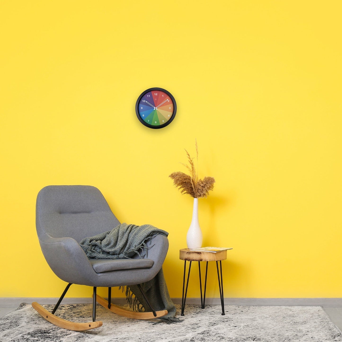 Wandklok 36cm - Geruisloos - Plastic - "Joy"