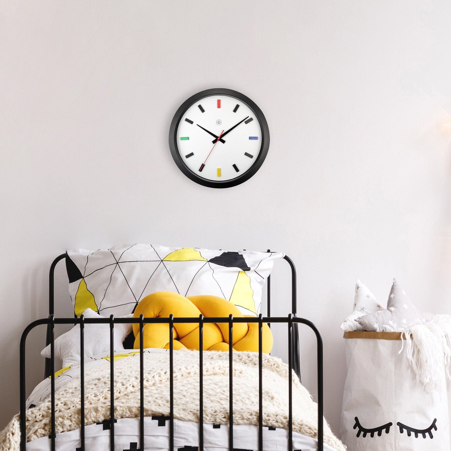 Wandklok 36 cm - Stil - Kunststof - "Mix"