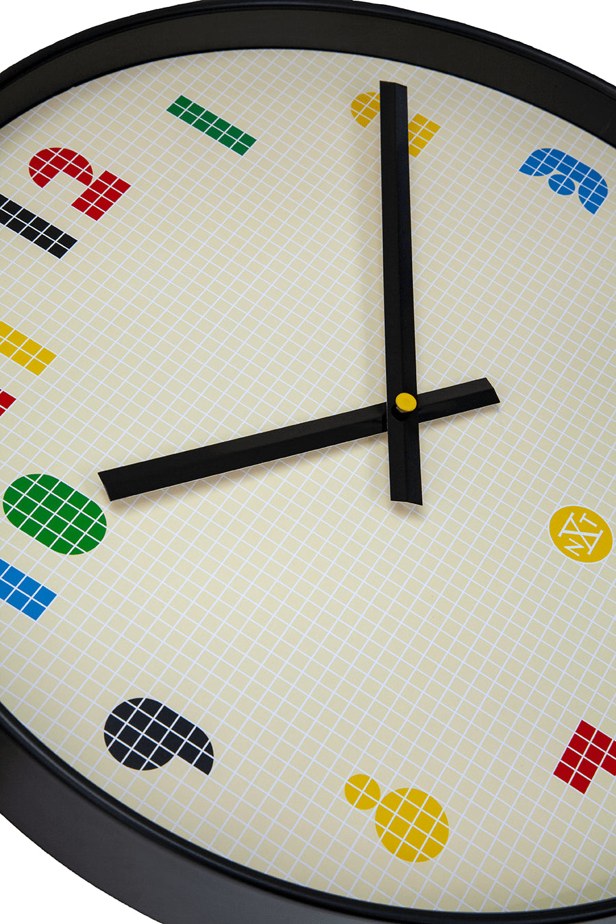 Wandklok 35 cm - stil - zwart/multikleurig - ABS - nXt 'Bit'