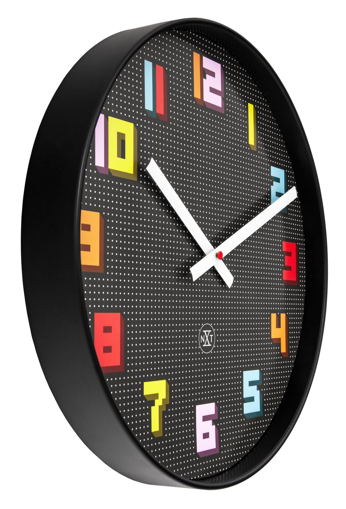 Wandklok 35 cm - Stil - Zwart/Multikleurig - ABS - nXt 'Game'