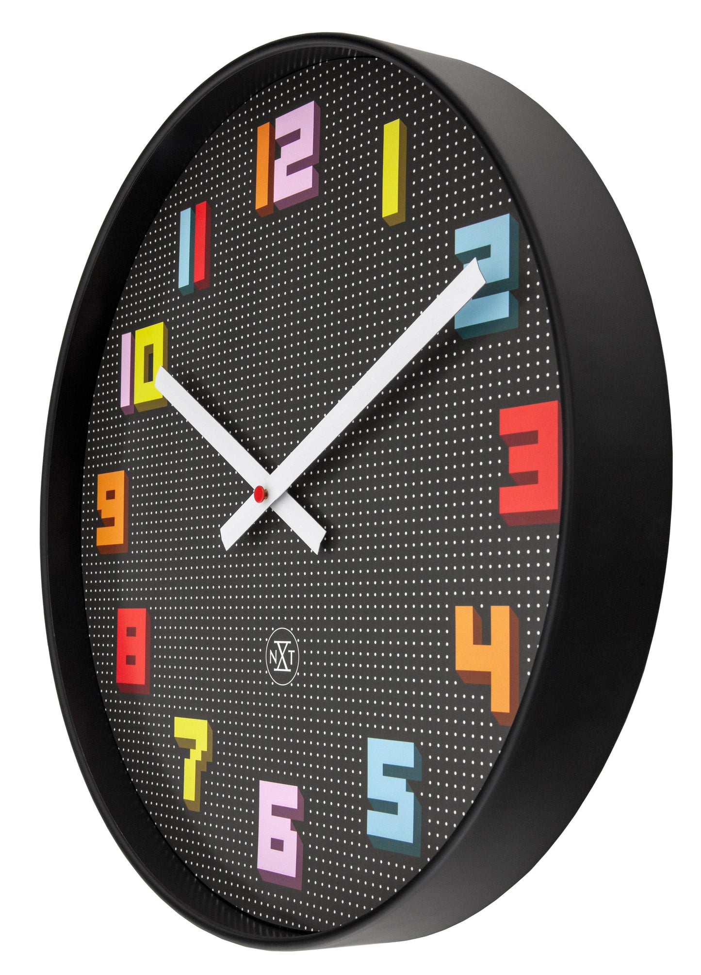 Wandklok 35 cm - Stil - Zwart/Multikleurig - ABS - nXt 'Game'