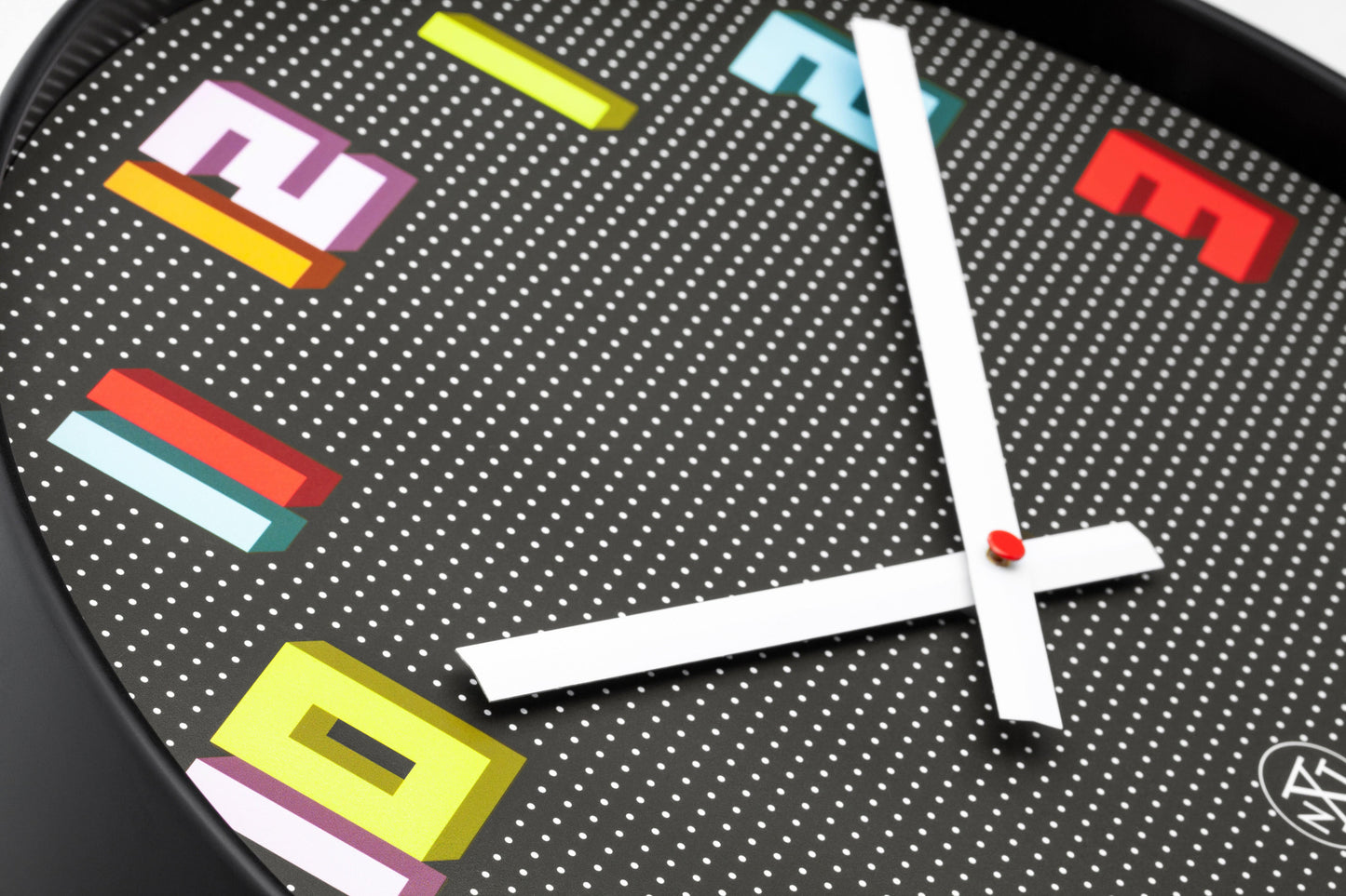 Wandklok 35 cm - Stil - Zwart/Multikleurig - ABS - nXt 'Game'