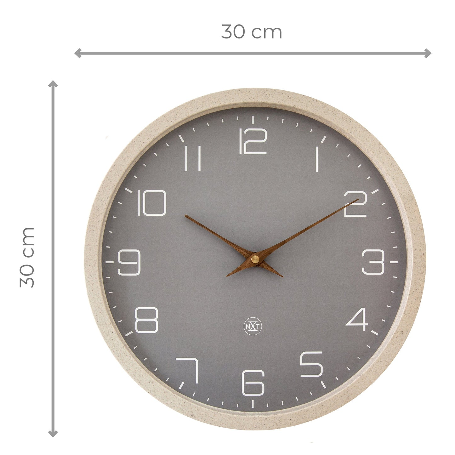 Wandklok 30 cm - geruisloos - papier & bioplastic - nXt 'Eco'