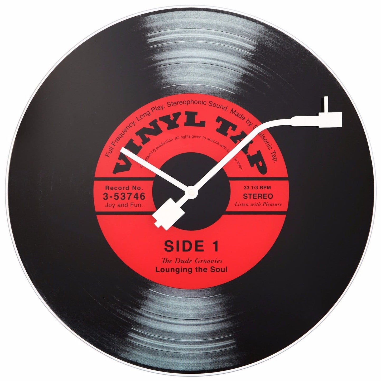 Wandklok - 43 cm - Glas - 'Vinyl Tap'