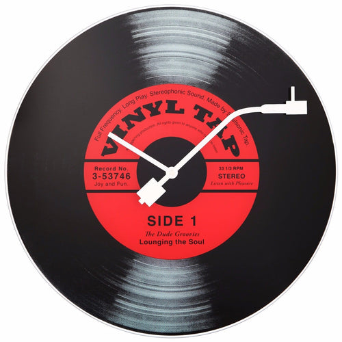 Wandklok - 43 cm - Glas - 'Vinyl Tap'