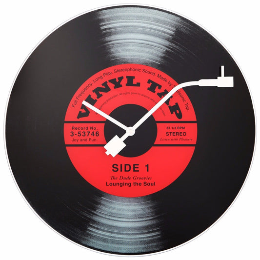 Wandklok - 43 cm - Glas - 'Vinyl Tap'