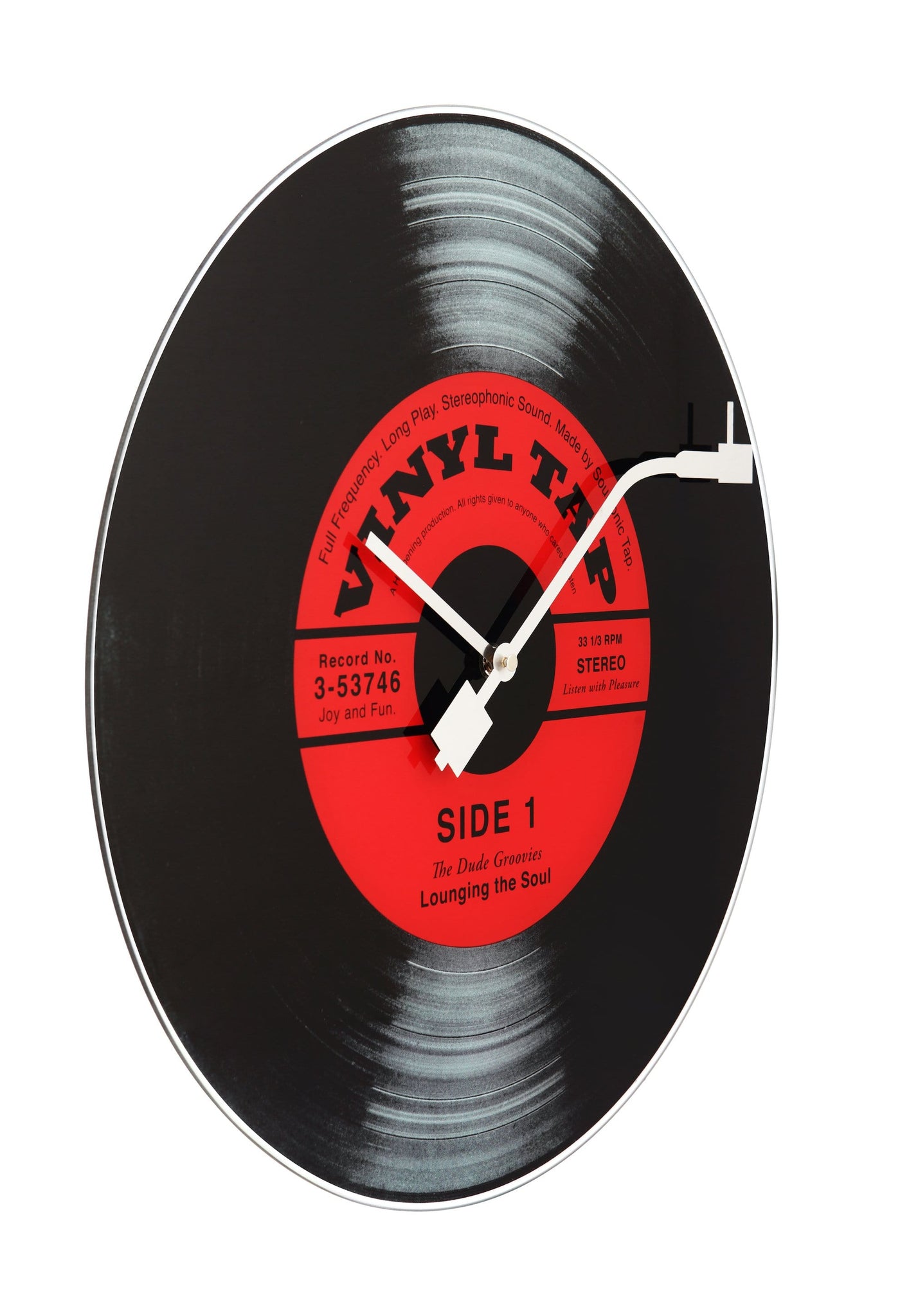 Wandklok - 43 cm - Glas - 'Vinyl Tap'