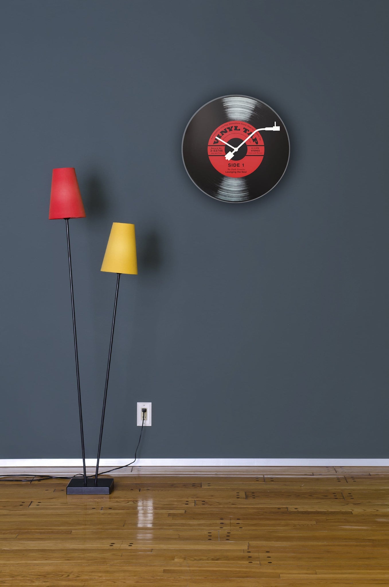 Wandklok - 43 cm - Glas - 'Vinyl Tap'