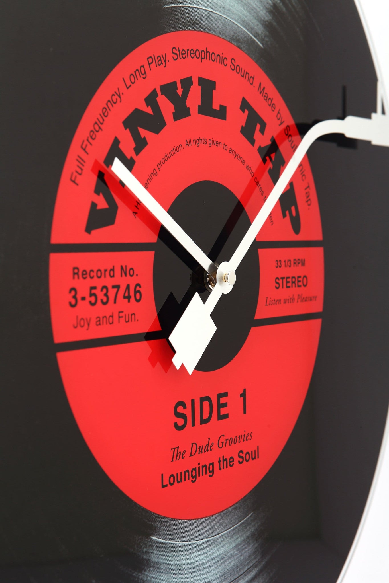 Wandklok - 43 cm - Glas - 'Vinyl Tap'