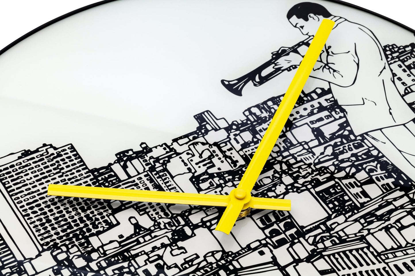 Wandklok - 40 cm - Glas / Metaal - Trumpet City