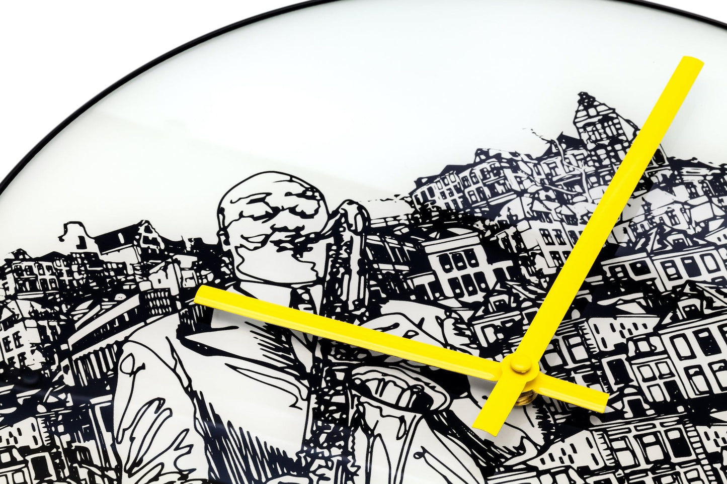 Wandklok - 40 cm - Glas / Metaal - Sax City