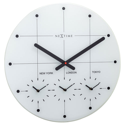 Wandklok 43 cm - Stil - Glas - "Big City"