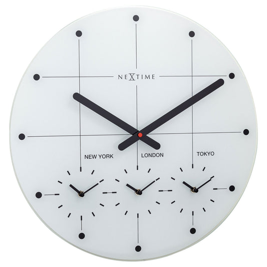Wandklok 43 cm - Stil - Glas - "Big City"
