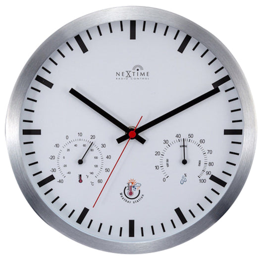 Stationsklok met weerstation - 25 cm - Radiogestuurd
