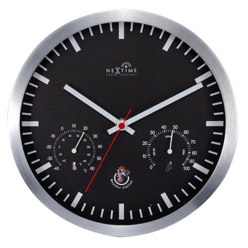 Stationsklok met weerstation - 25 cm - Radiogestuurd