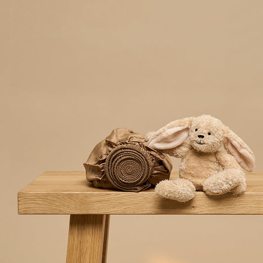 Coco & Cici - Kinderen - Bamboe hoeslaken Hazelkleurig - 60x120x15