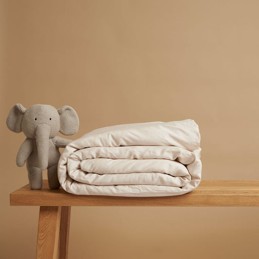 Coco & Cici - Kinderen - TENCEL Twill Dekbedovertrek Beige -