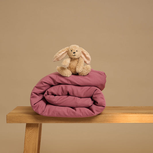 Coco & Cici - Kinderen - TENCEL keper Dekbedovertrek Stofroze -