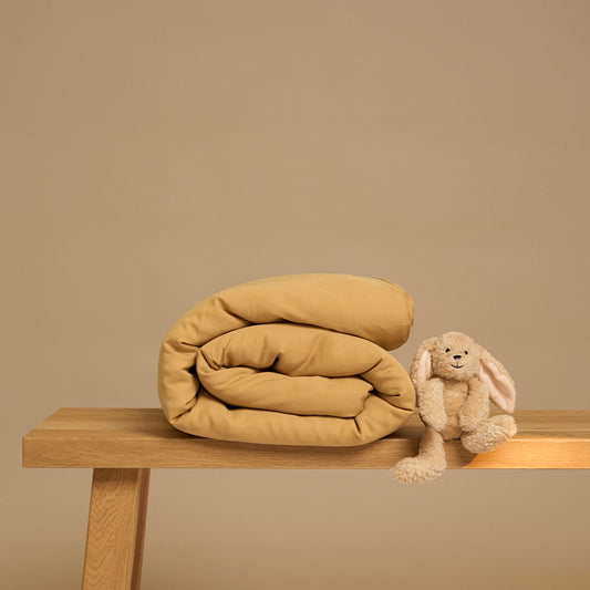 Coco & Cici - Kinderen - TENCEL Twill Dekbedovertrek okergeel -