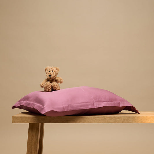 Coco & Cici - Kinderen - TENCEL Twill kussensloop oudroze - 50 x 60