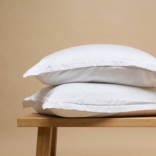 Coco & Cici - TENCEL Twill kussensloop wit - 1 kussensloop 65x65 cm