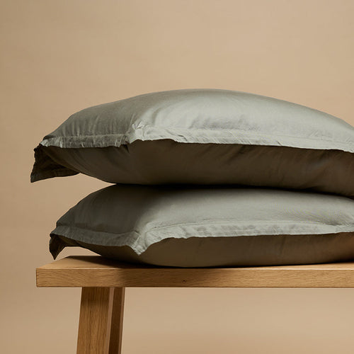 Coco & Cici - TENCEL Twill kussensloop olijfgroen - 1 kussensloop 65x65