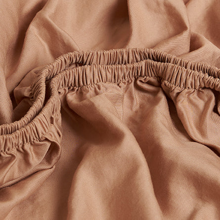 Coco & Cici - TENCEL - Keper hoeslaken Perzik - Topper 180x210x10