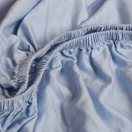 Coco & Cici - Tencel Twill hoeslaken 70 x 145 cm - 1-persoons beddengoed - kinderbeddengoed - Lyocell - hypoallergeen en extra zacht - lichtblauw
