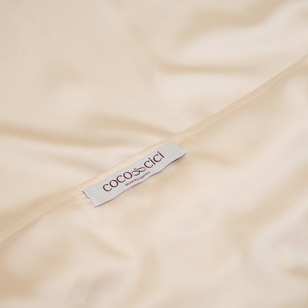Coco & Cici - TENCEL-satijn kussensloop wit zand