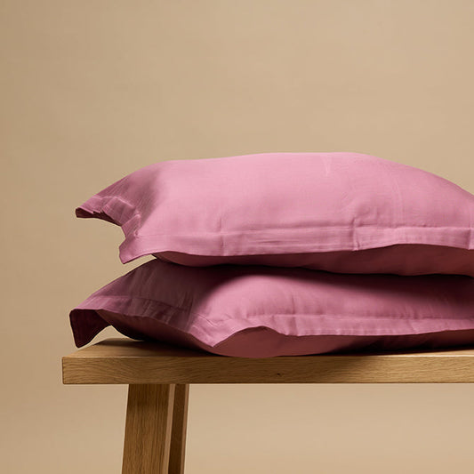 Coco & Cici - TENCEL keper kussensloop poederroze - 1 kussensloop 60x70