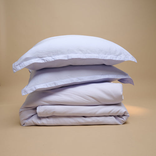 Coco & Cici - TENCEL-twill dekbedovertrek lavendelblauw | + 1 kussensloop 60x70