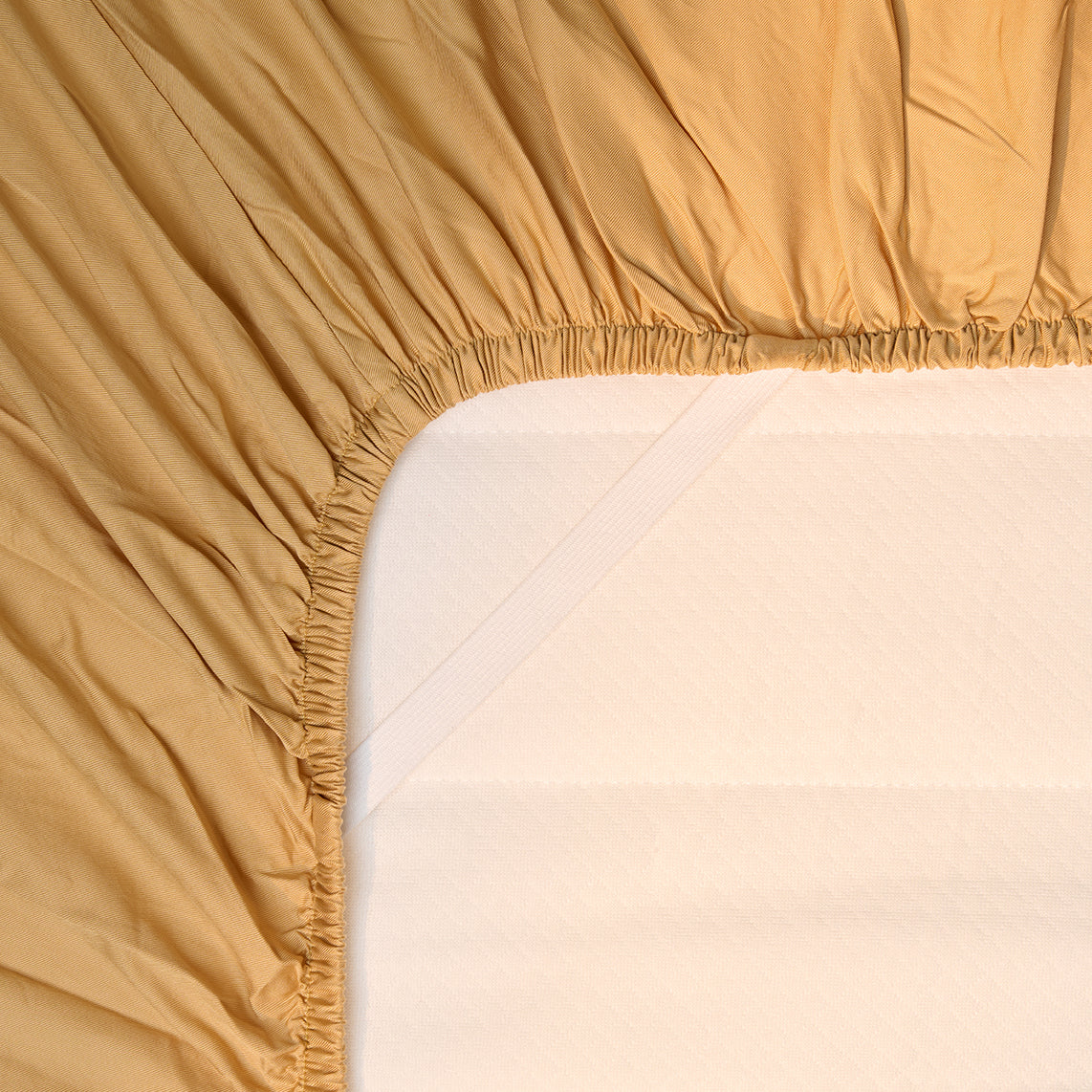 Coco & Cici - TENCEL-twill hoeslaken okergeel - 180x200x30