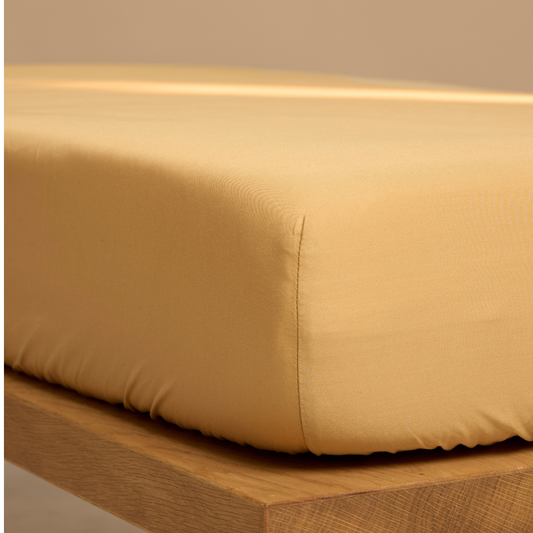 Coco & Cici - TENCEL Twill hoeslaken okergeel - 200x210x30