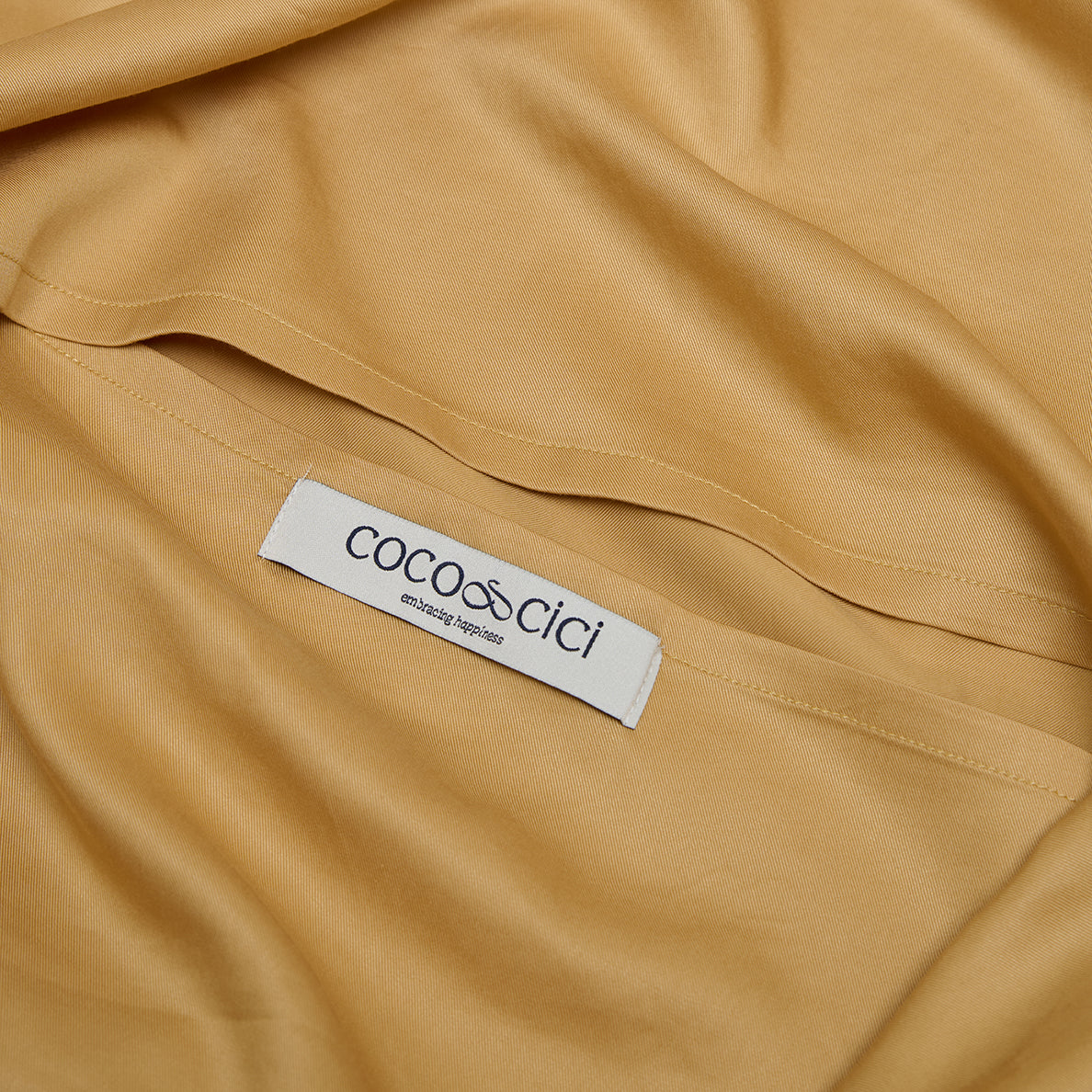Coco & Cici - TENCEL-keper kussensloop okergeel - 1 kussensloop 50 x 60 cm