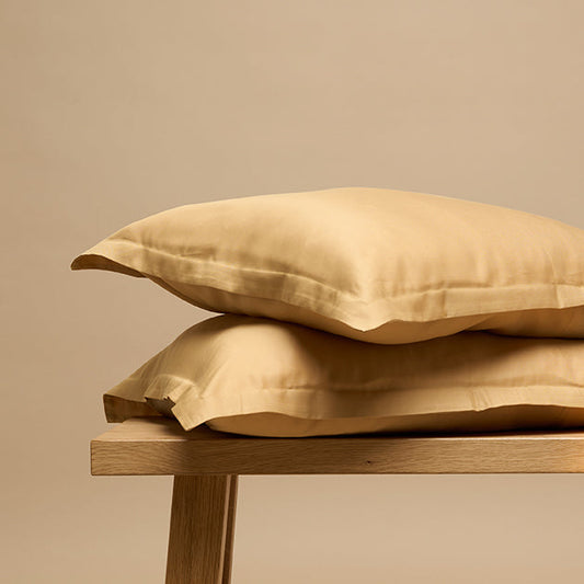 Coco & Cici - TENCEL Twill kussensloop okergeel - 1 kussensloop 60x70