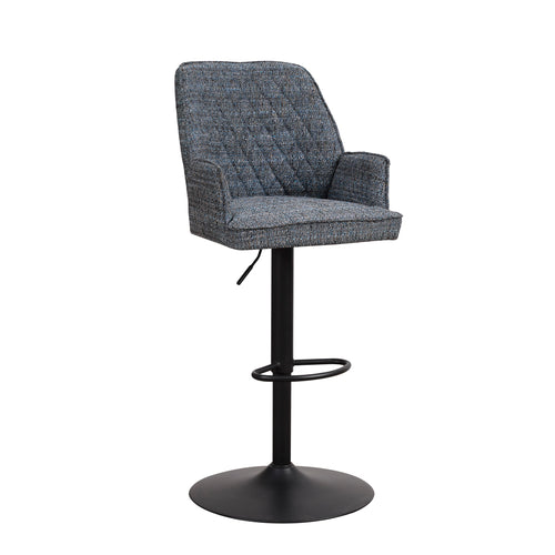 Barkruk Donny blauw chenille