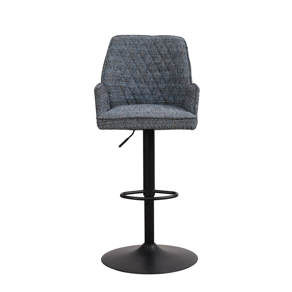Barkruk Donny blauw chenille