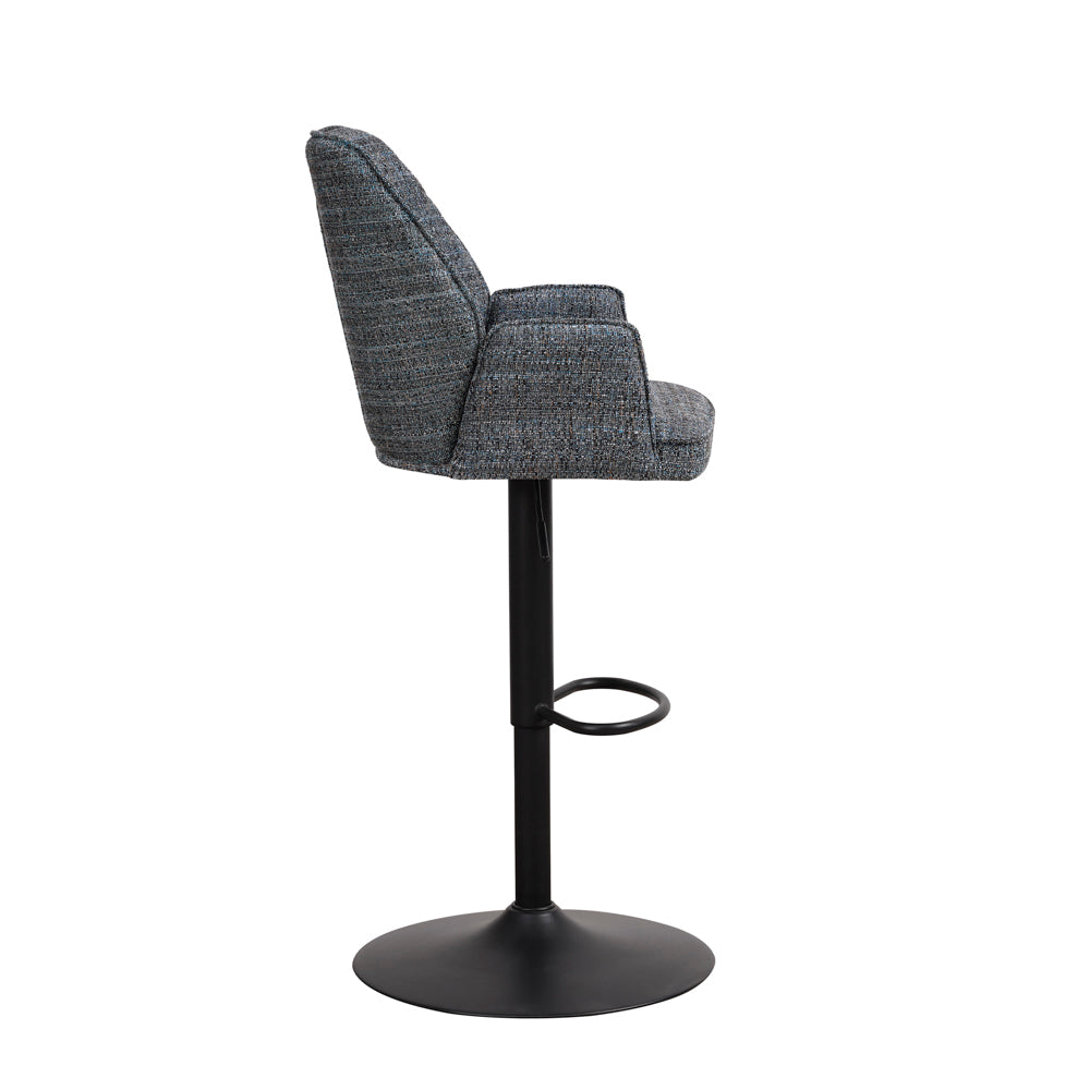 Barkruk Donny blauw chenille
