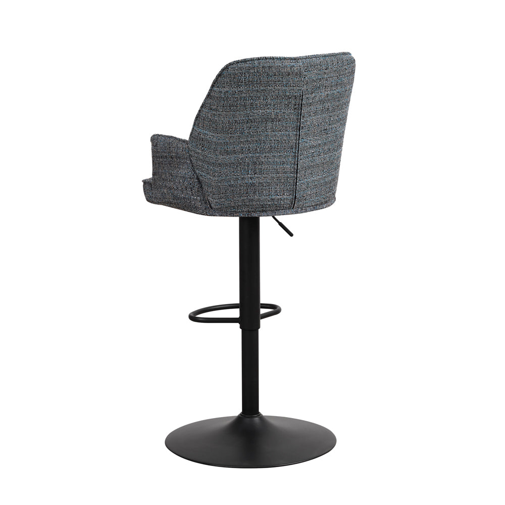 Barkruk Donny blauw chenille