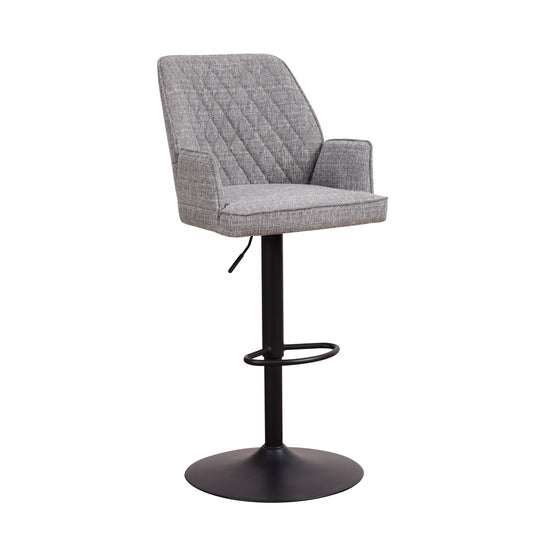 Barkruk Donny lichtgrijs chenille