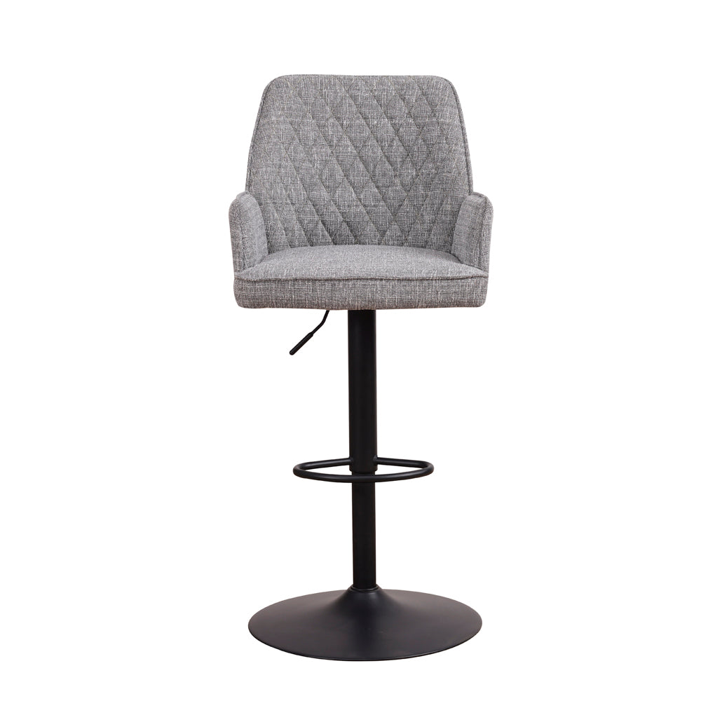 Barkruk Donny lichtgrijs chenille