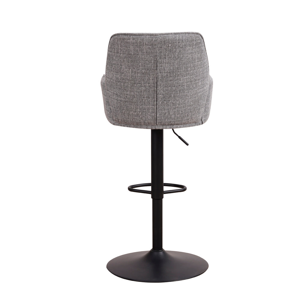 Barkruk Donny lichtgrijs chenille