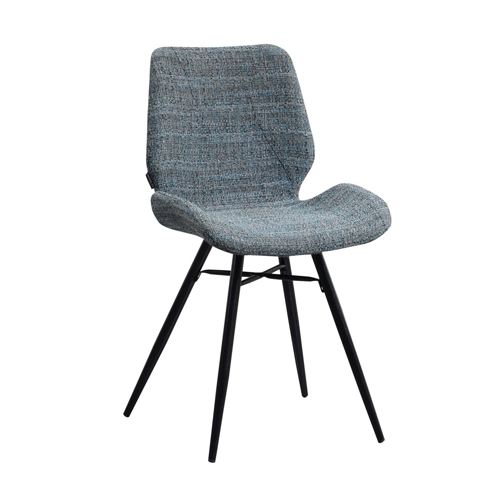 Stoel Barron blauw chenille