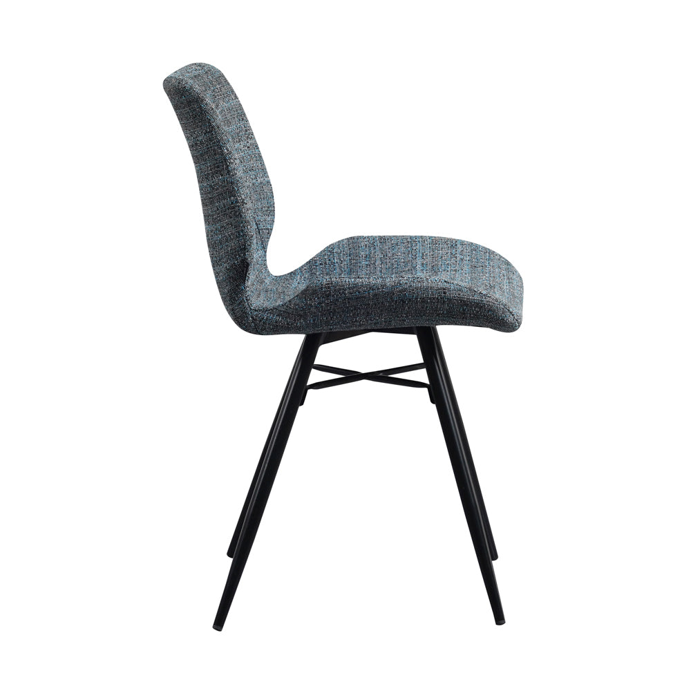 Stoel Barron blauw chenille